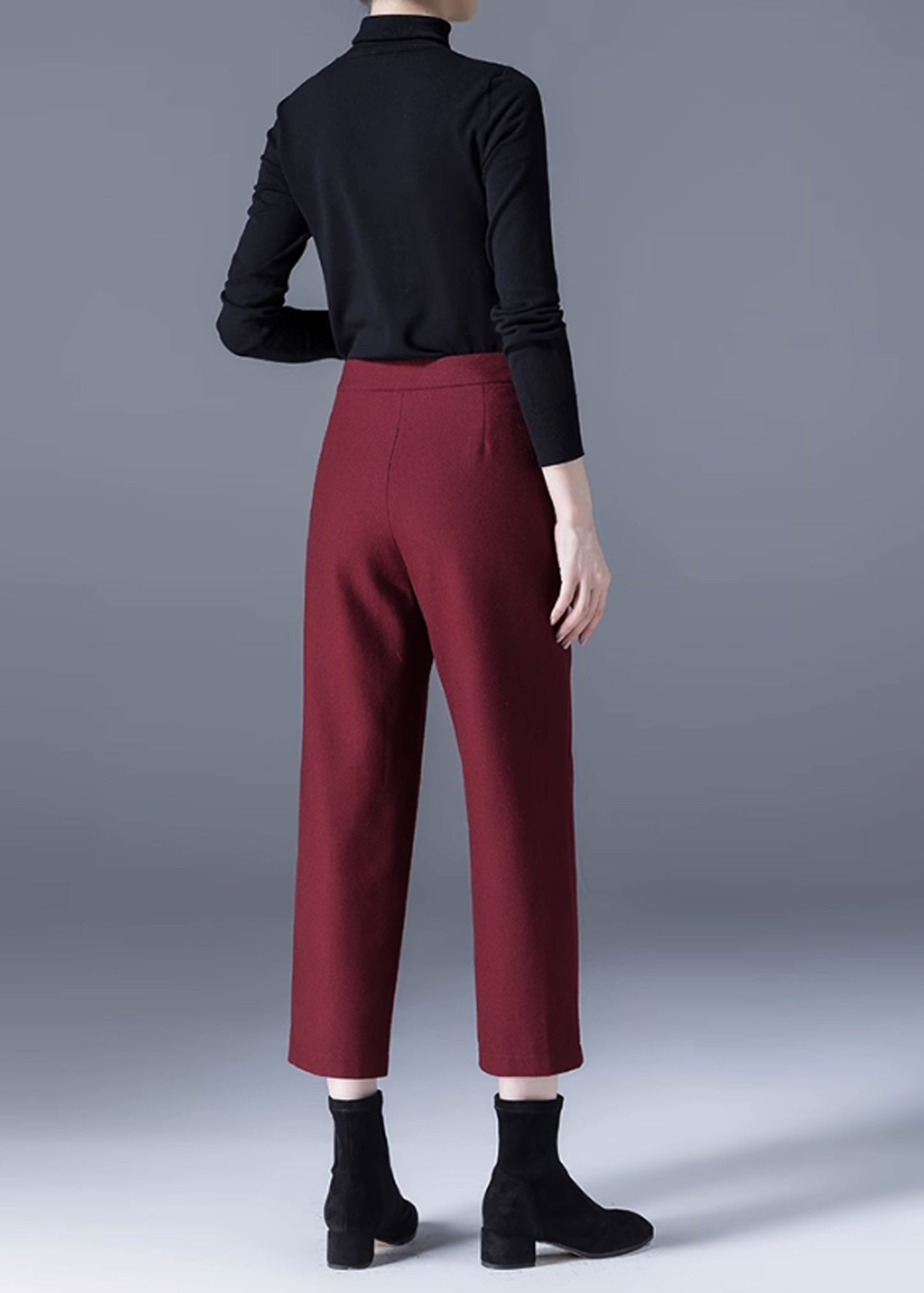 Wool Pants Women, Wide Leg Pants, Winter Wool Pants C3518