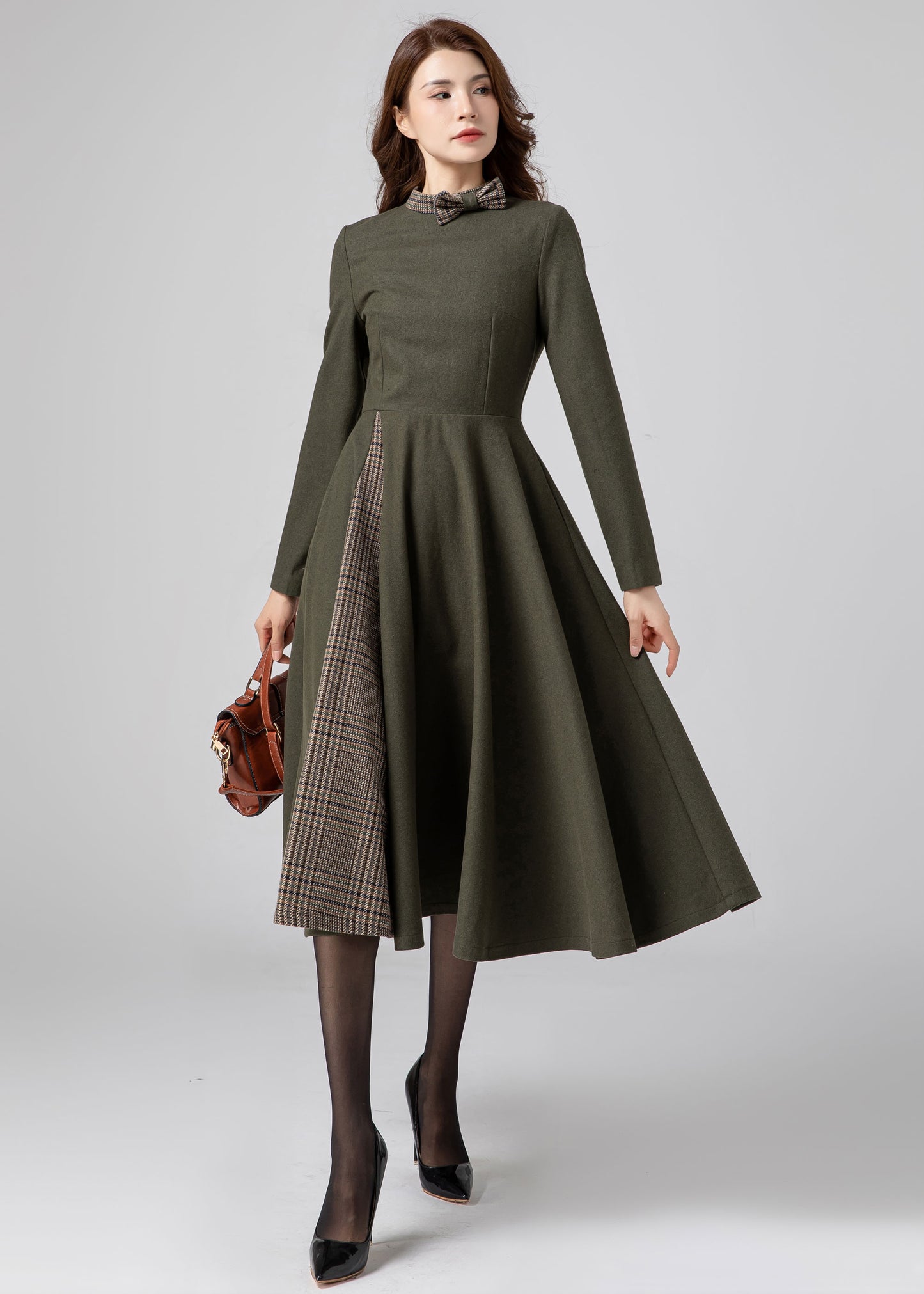 Midi Wedding Elegant Warm Winter Dresses C3580