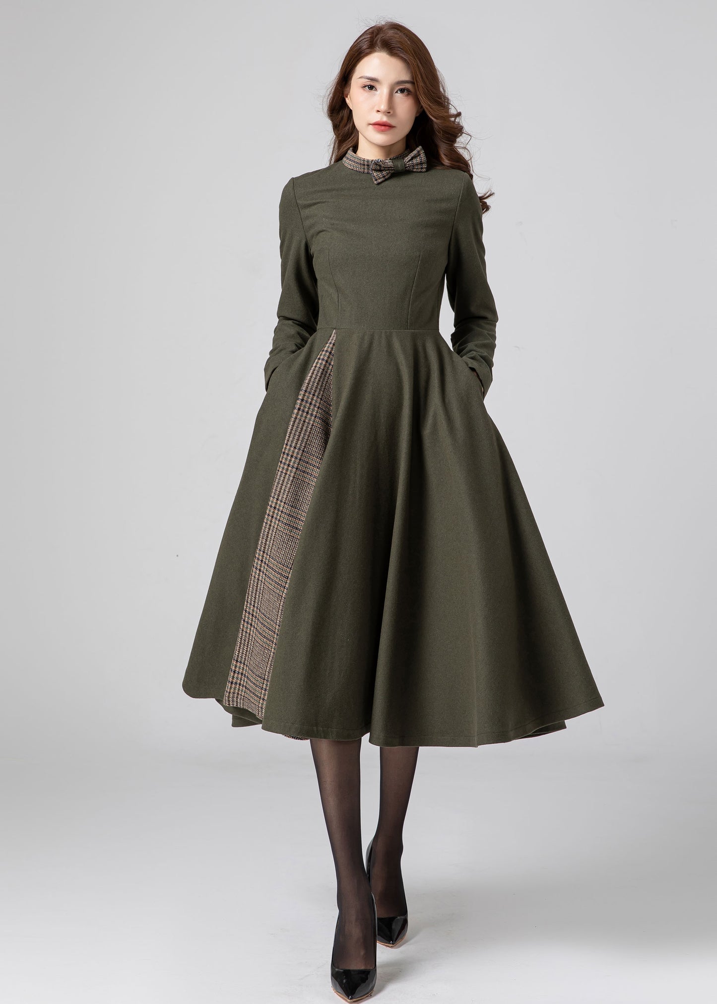 Midi Wedding Elegant Warm Winter Dresses C3580