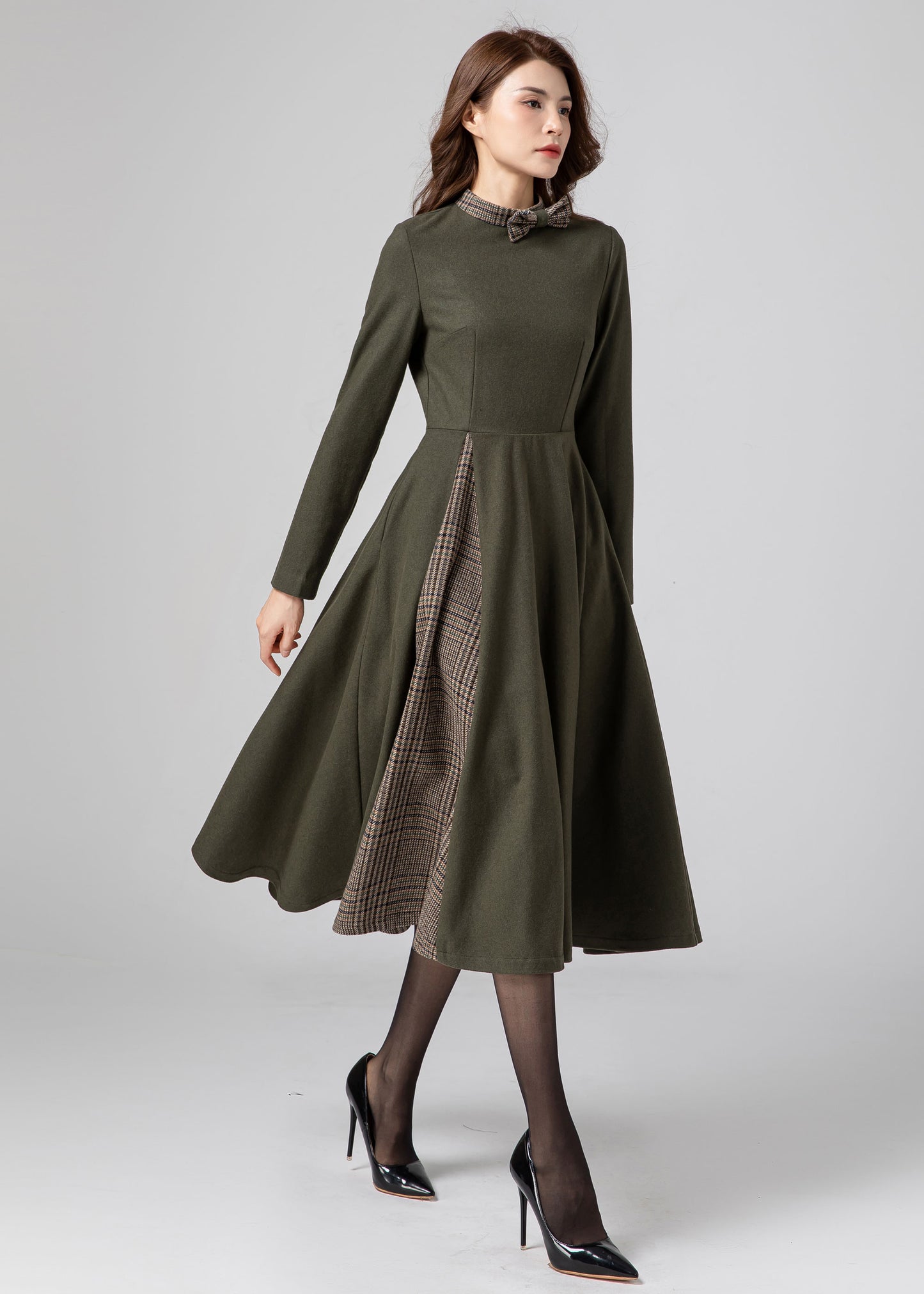 Midi Wedding Elegant Warm Winter Dresses C3580