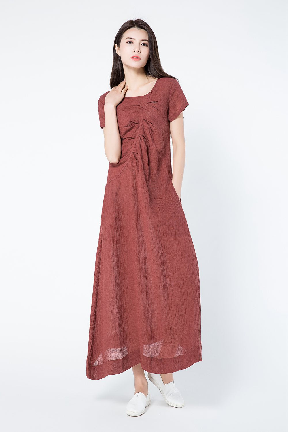 Maxi summer plus size dress women c1085