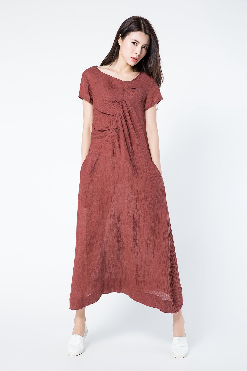 Maxi summer plus size dress women c1085