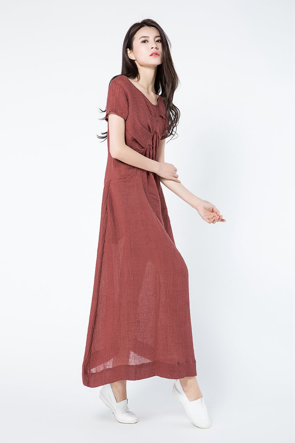 Maxi summer plus size dress women c1085