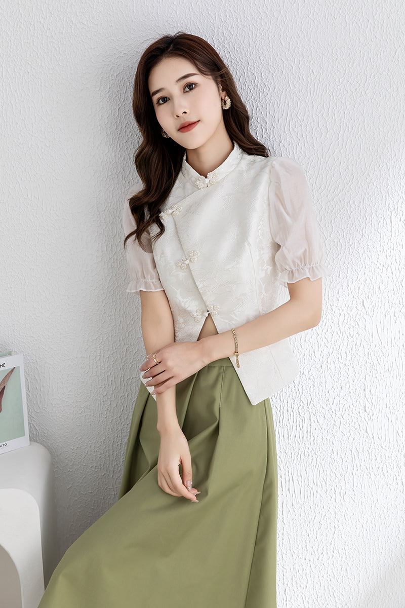 Women's Summer White Tops C3316