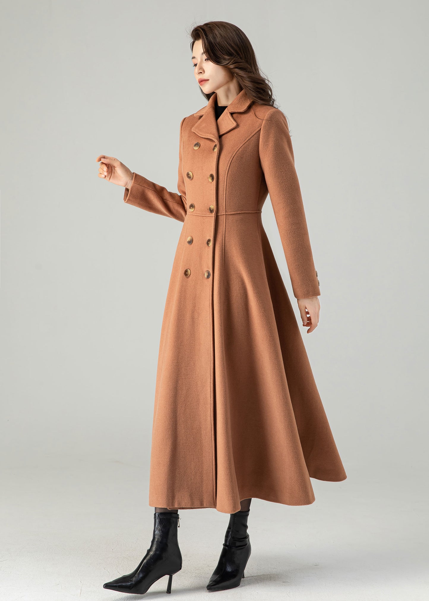 double breasted winter wool coat for women C3620