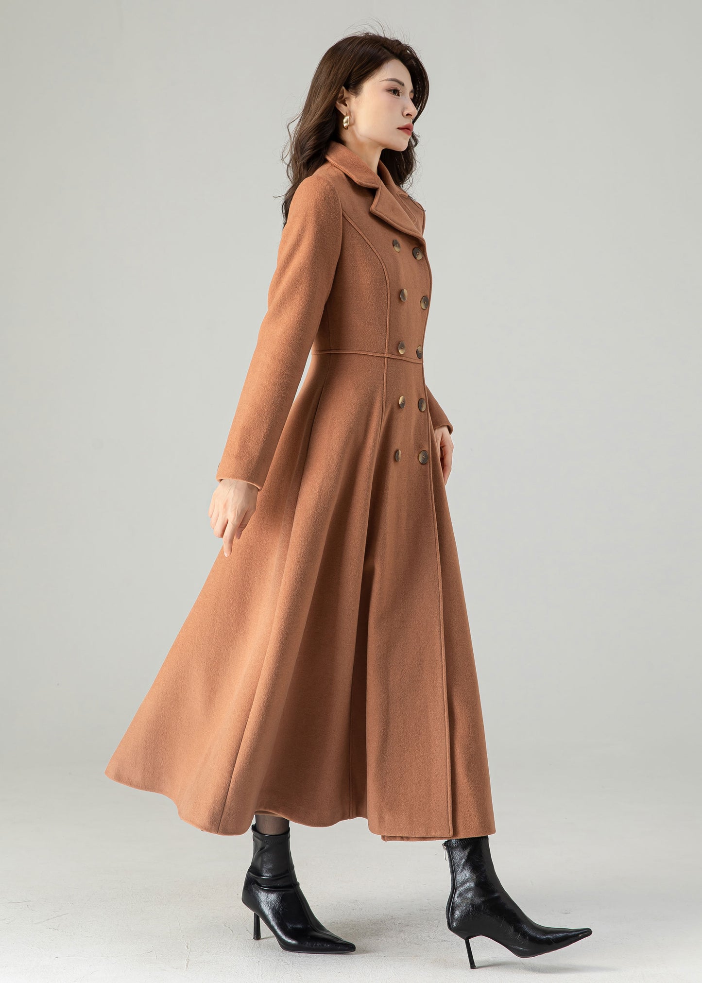 double breasted winter wool coat for women C3620