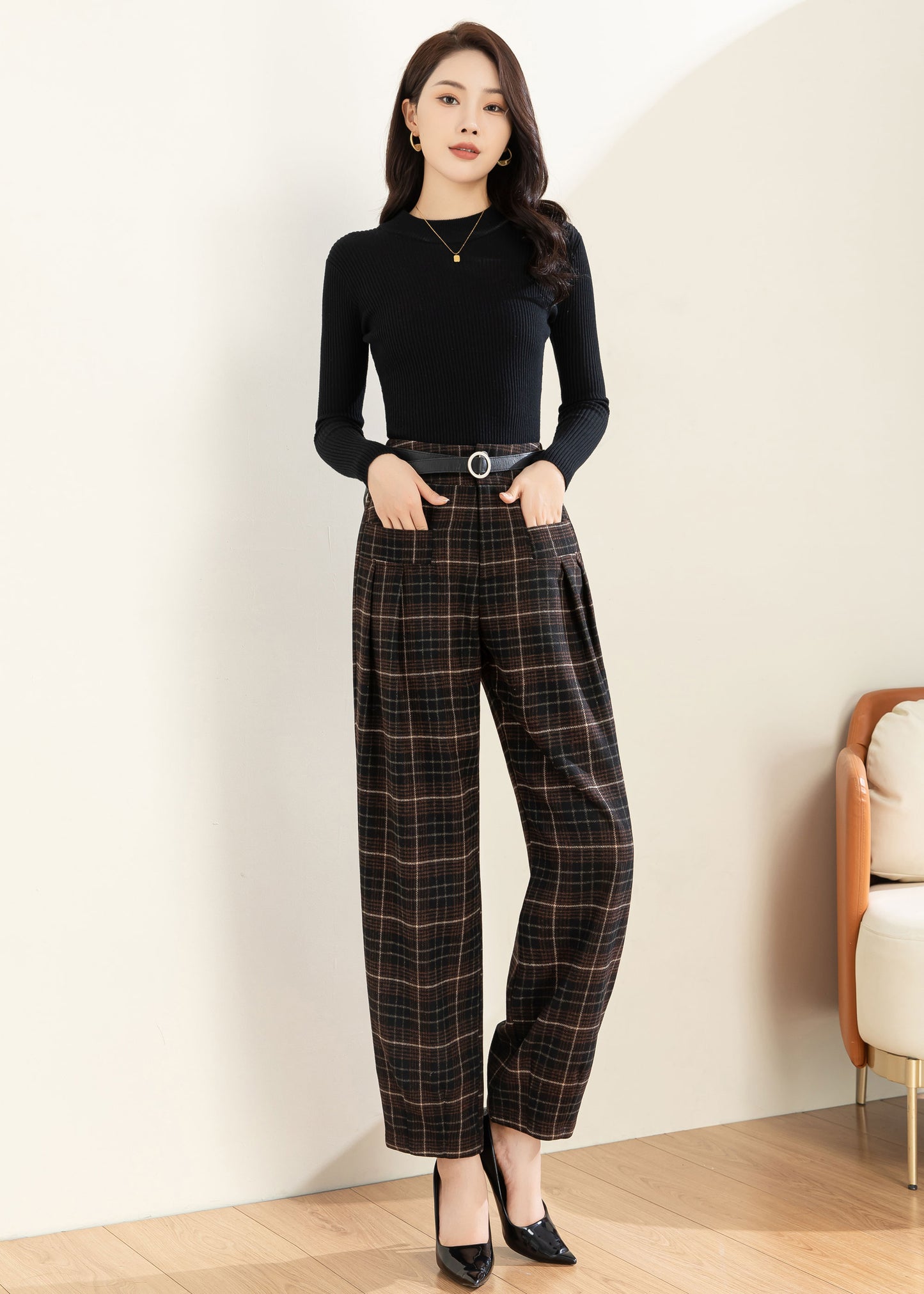 Harem Wool Tapered Pants C3598 -Size S US6 #CK2301329