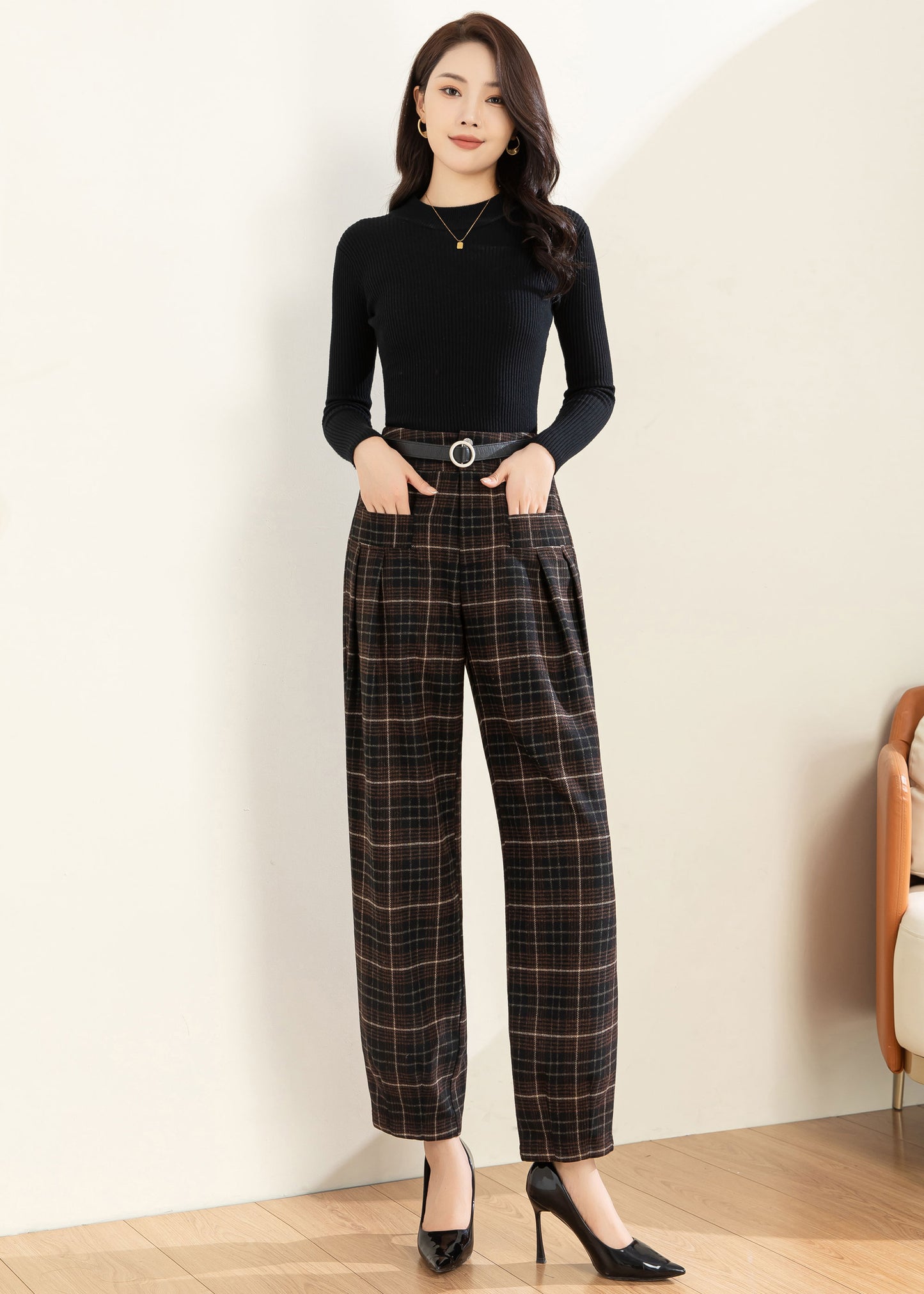 Harem Wool Tapered Pants C3598 -Size S US6 #CK2301329