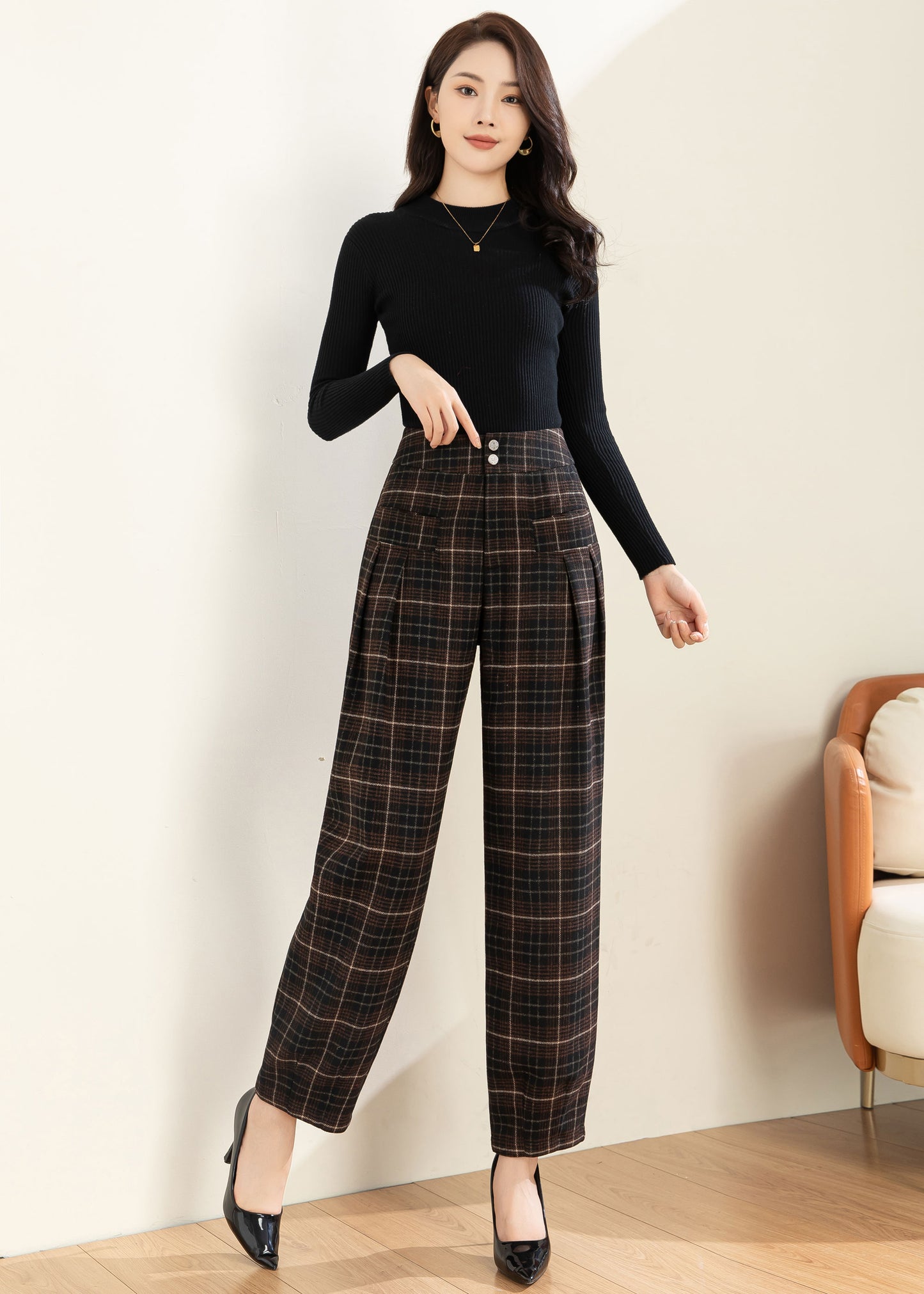 Harem Wool Tapered Pants C3598 -Size S US6 #CK2301329