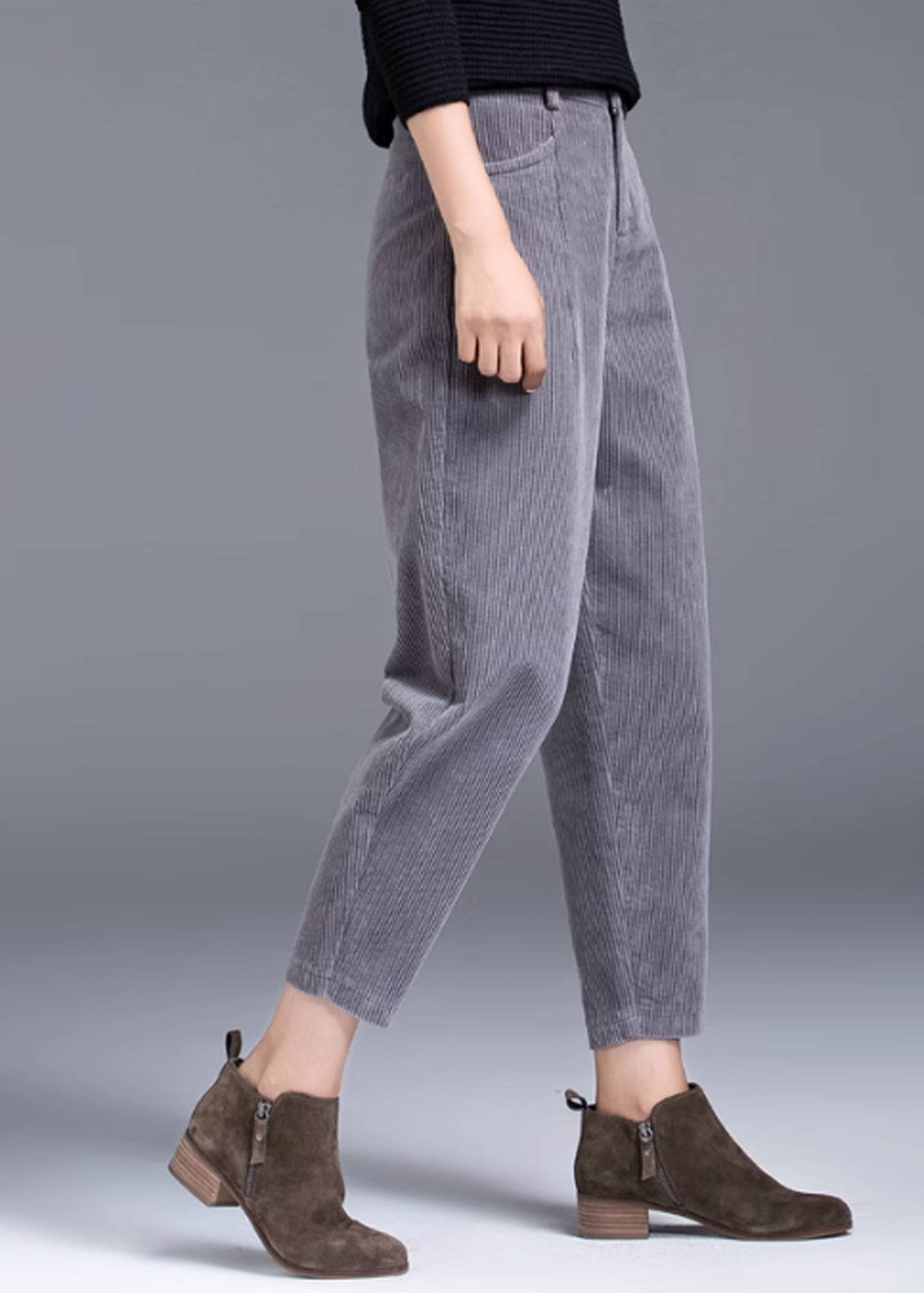 Slacks Corduroy Pants, Black Corduroy Pants C3513