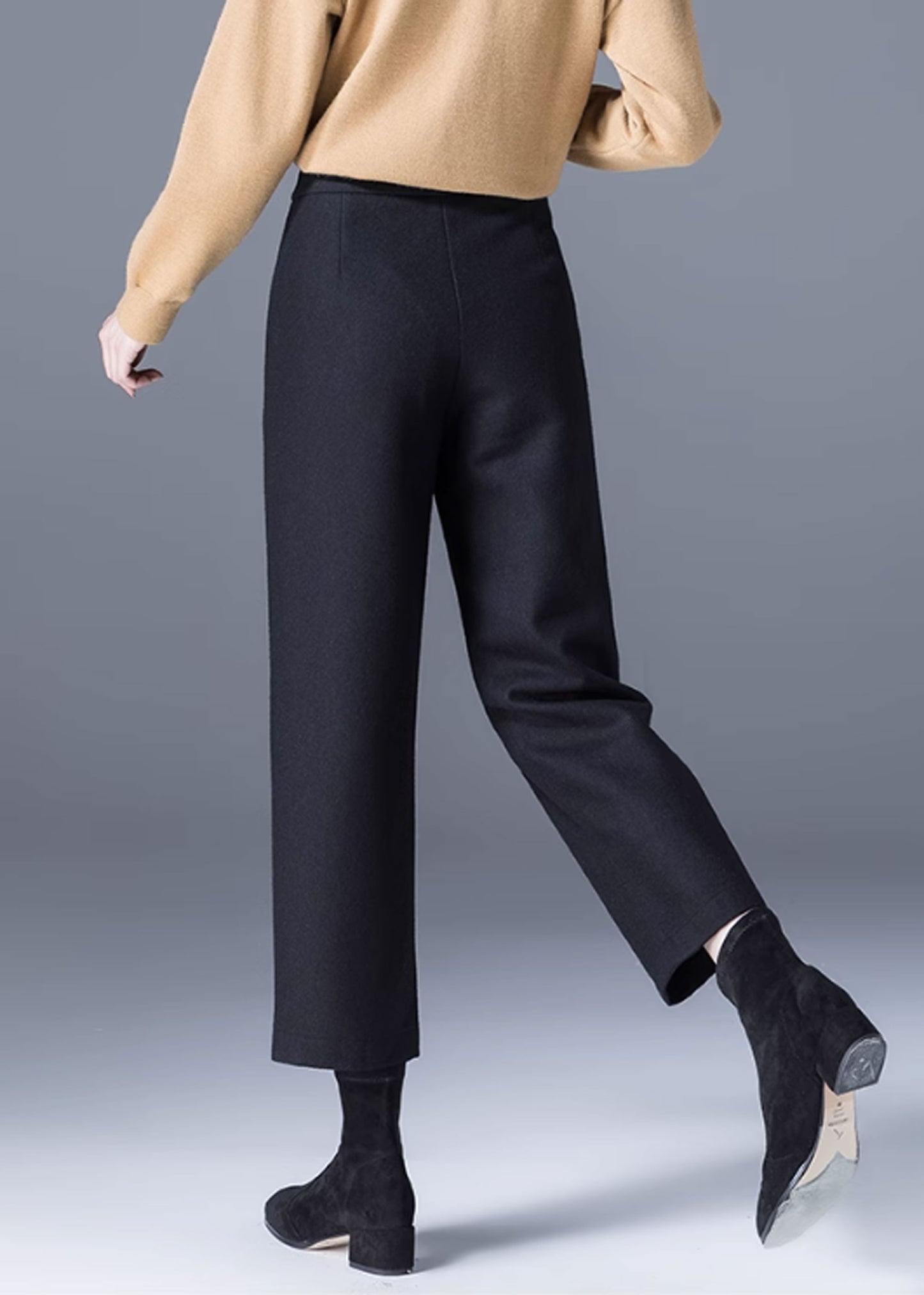 Wool Pants Women, Wide Leg Pants, Winter Wool Pants C3518