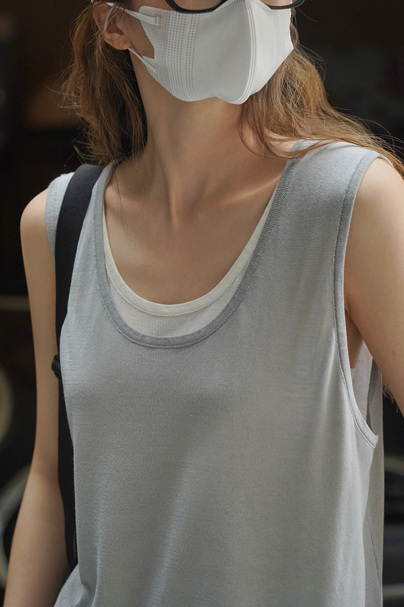 Women's Fake Two Knitted Vests C3365