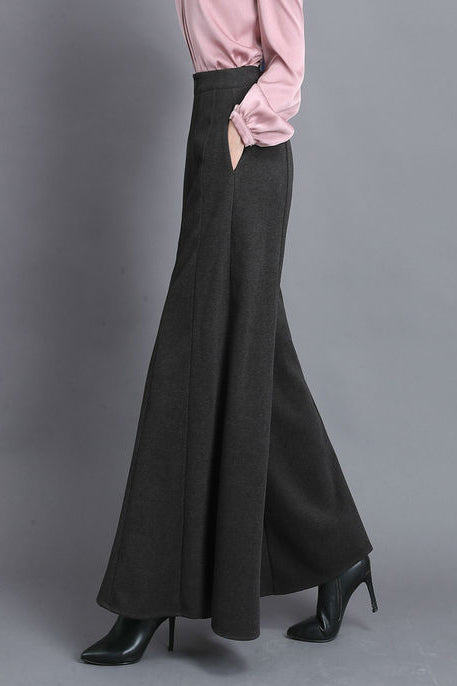Copy of Long Wide Leg Wool Pants C3045,Size S #CK2300025