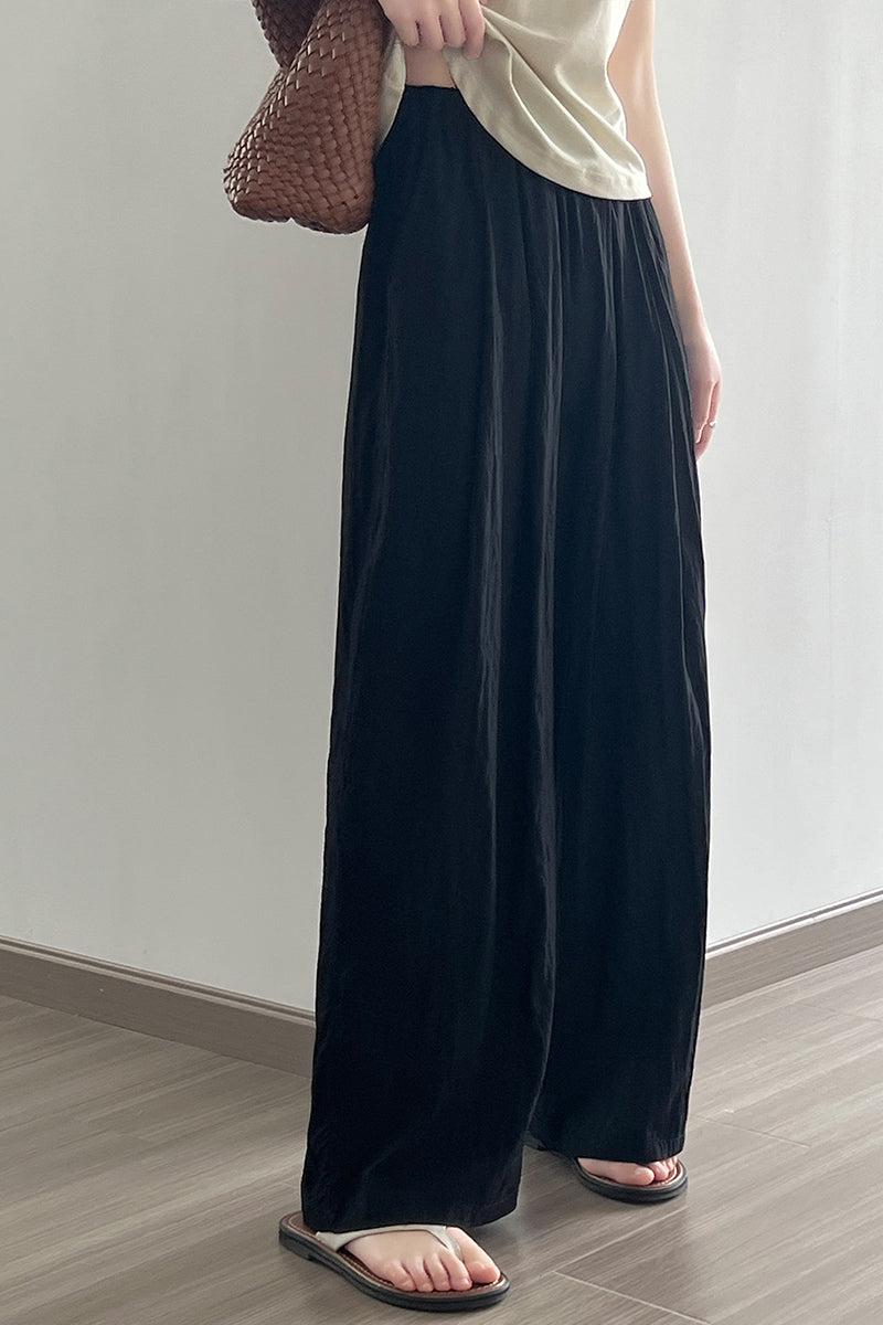 Lazy and loose fitting wide leg pants C3344