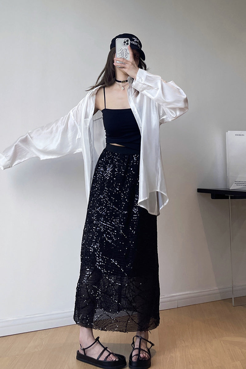 Loose fitting long sleeved shirt C3354