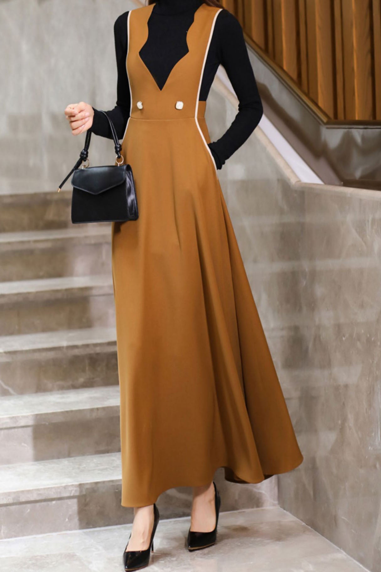 Women's Autumn Suspended Tank Top Dress C3639