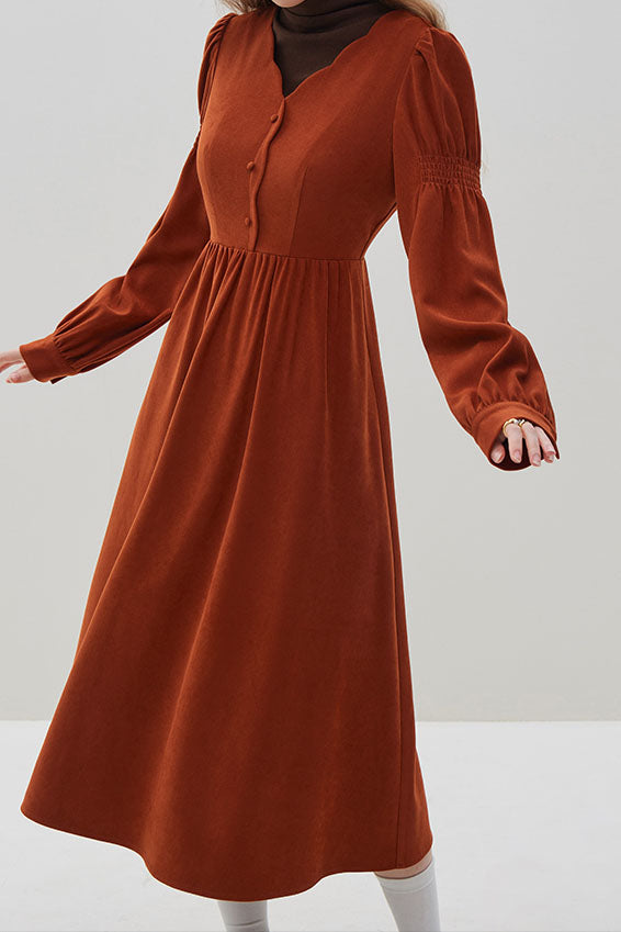 French Vintage Long Sleeved Dress C3633