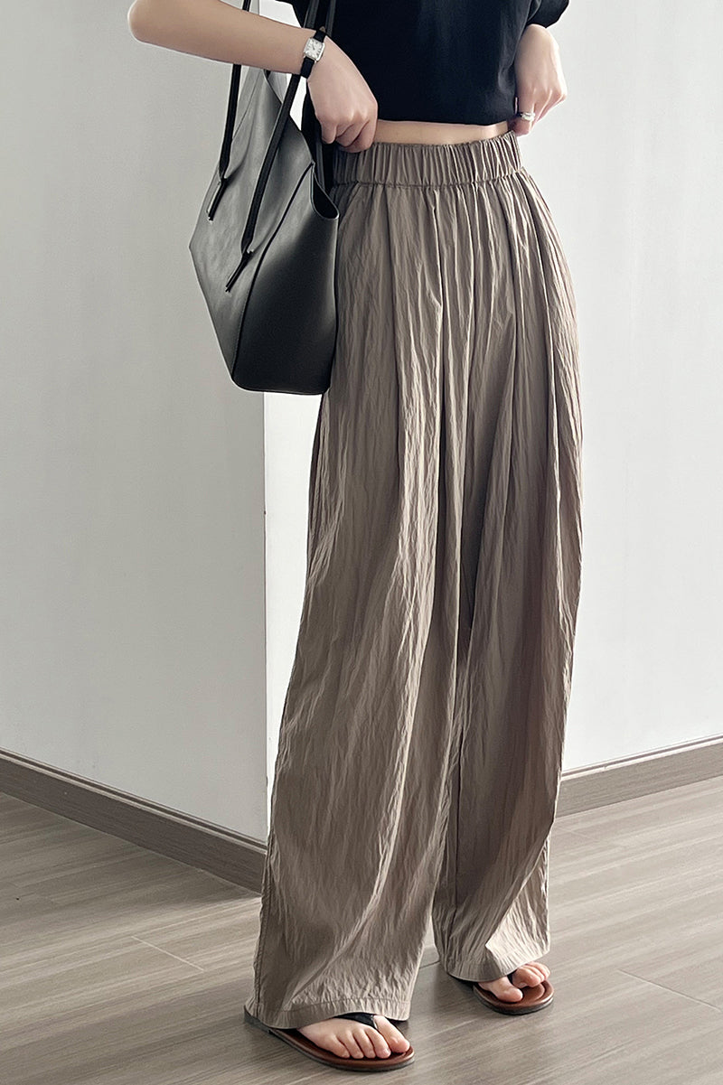 Lazy and loose fitting wide leg pants C3344