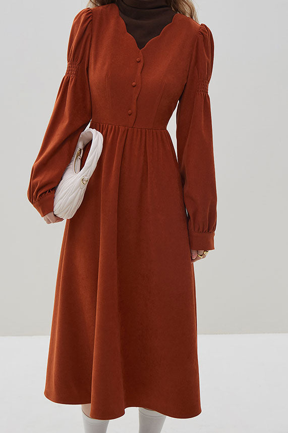 French Vintage Long Sleeved Dress C3633