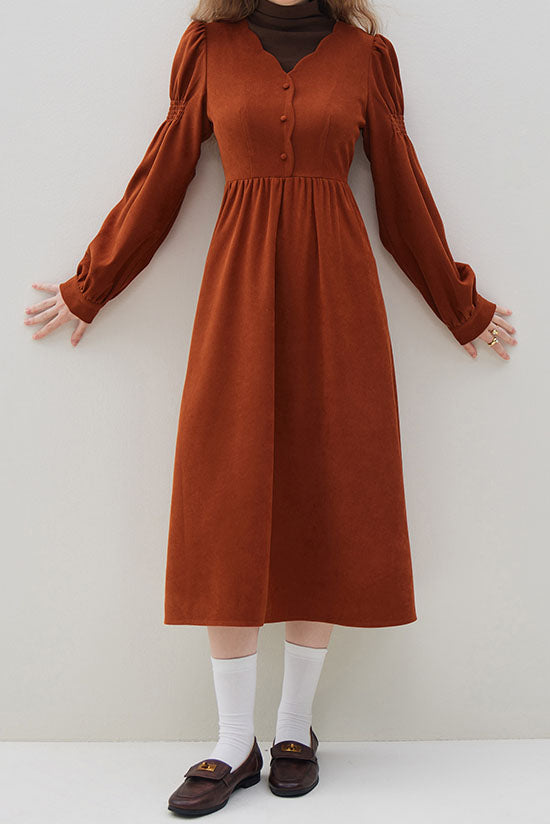French Vintage Long Sleeved Dress C3633