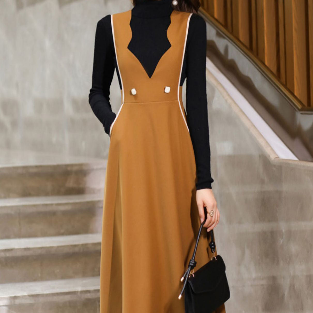 Women's Autumn Suspended Tank Top Dress C3639