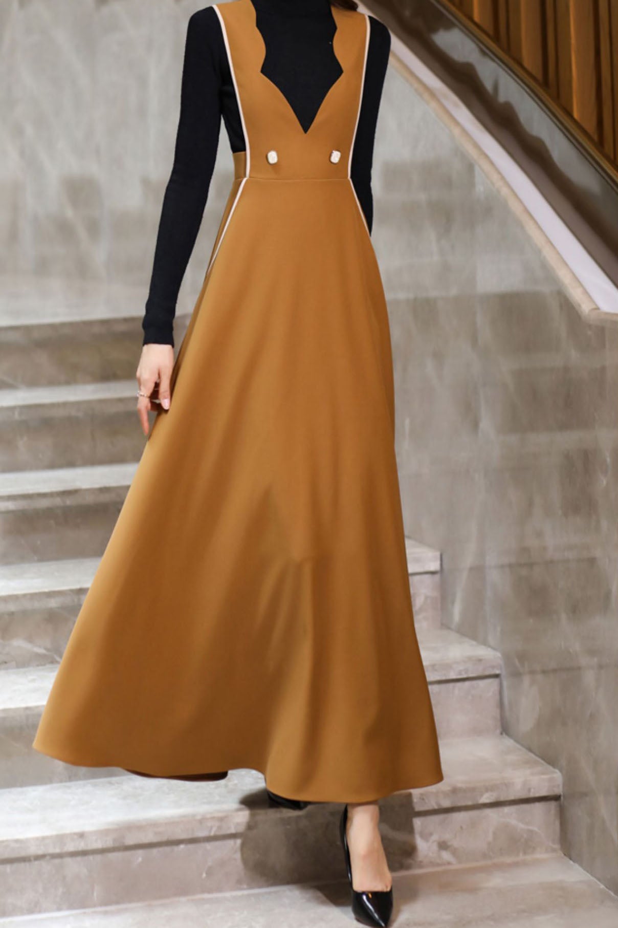 Women's Autumn Suspended Tank Top Dress C3639