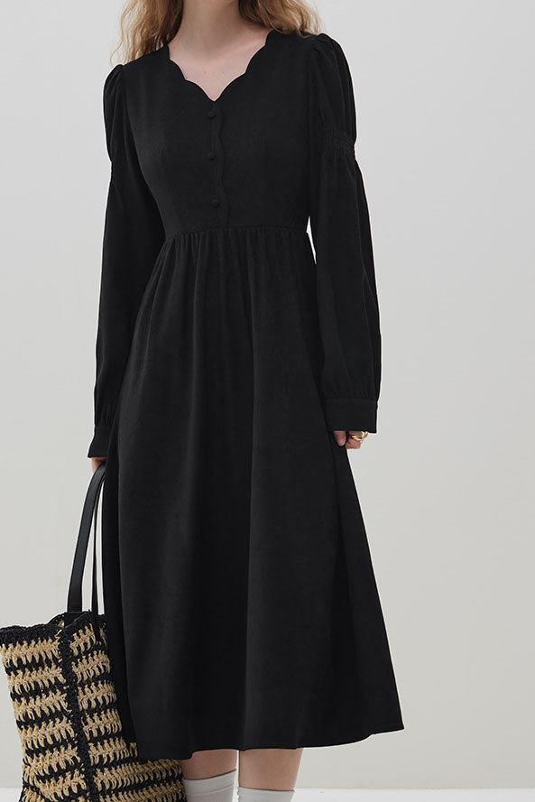 French Vintage Long Sleeved Dress C3634