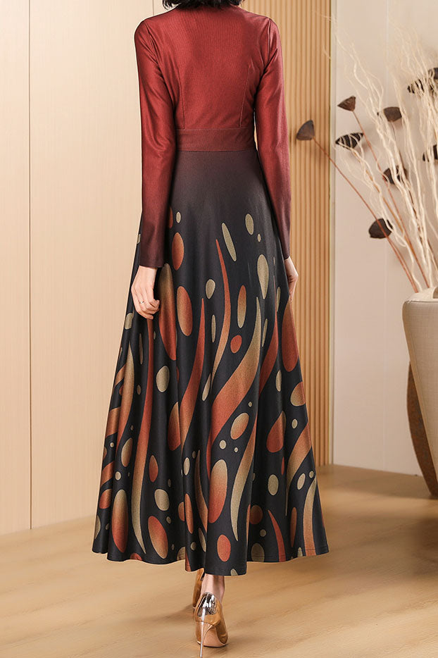 Long sleeves loose fitting dress C3636