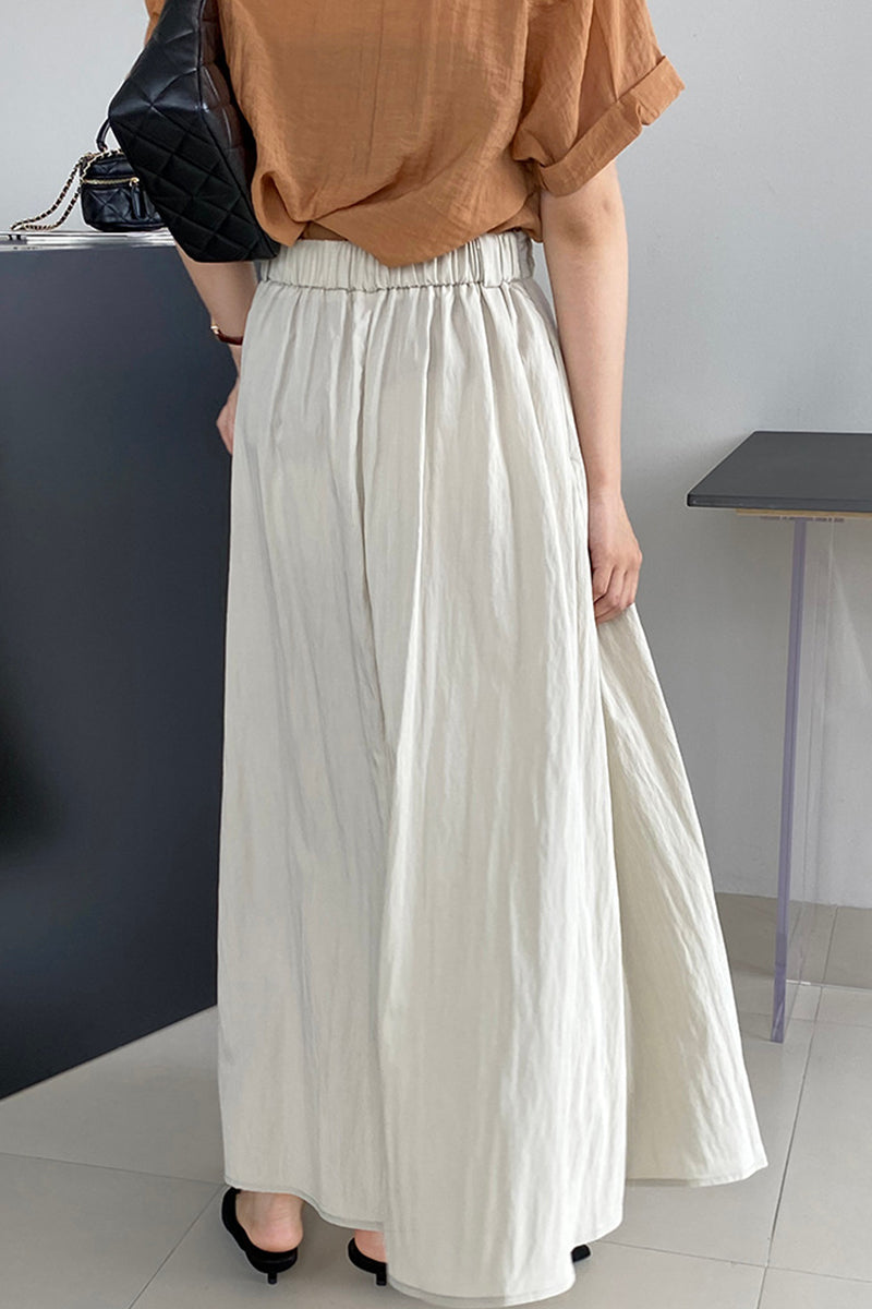 High waisted large swing skirt C3392