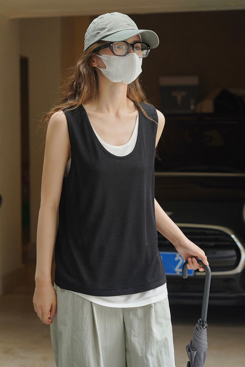 Women's Fake Two Knitted Vests C3365