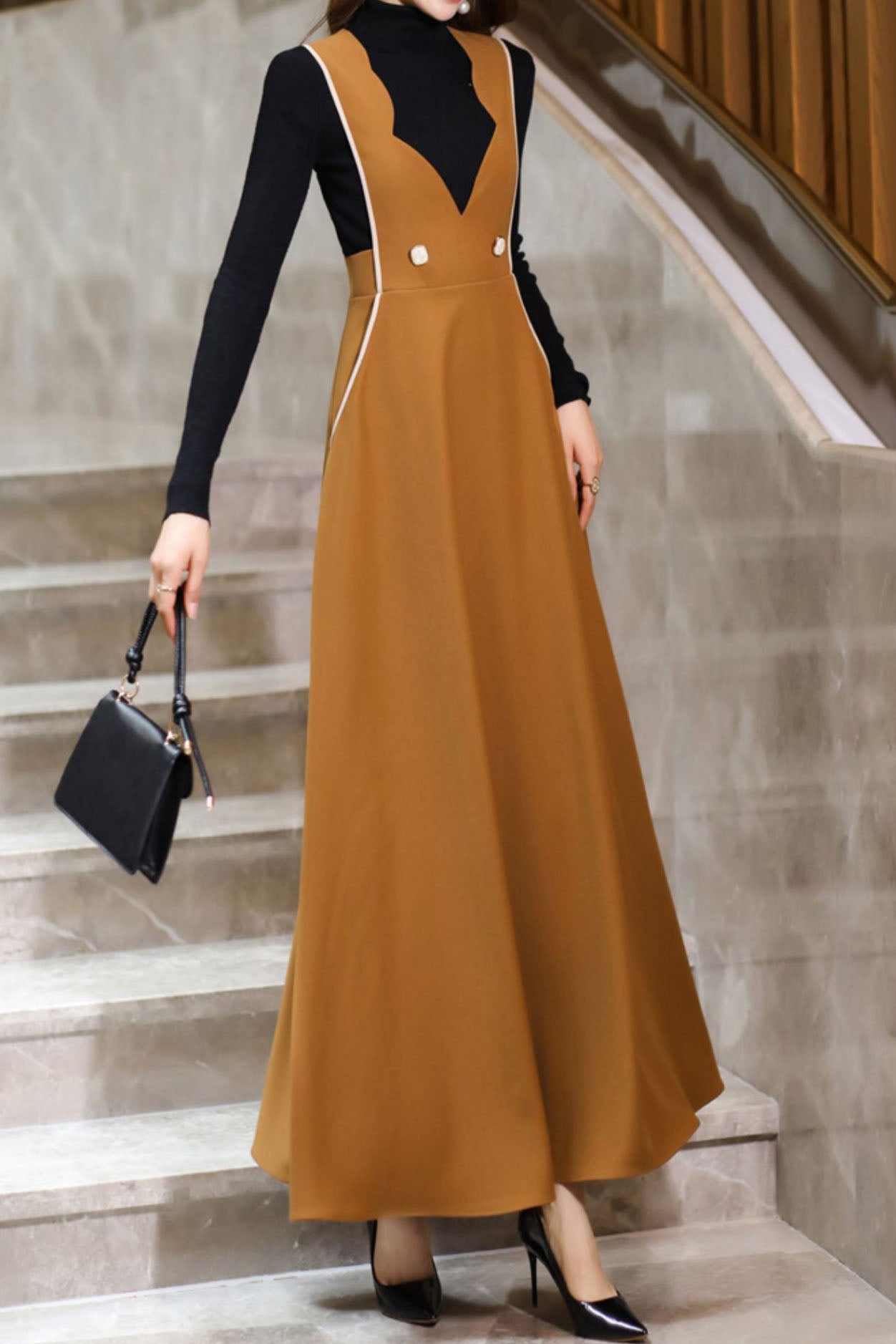 Women's Autumn Suspended Tank Top Dress C3639