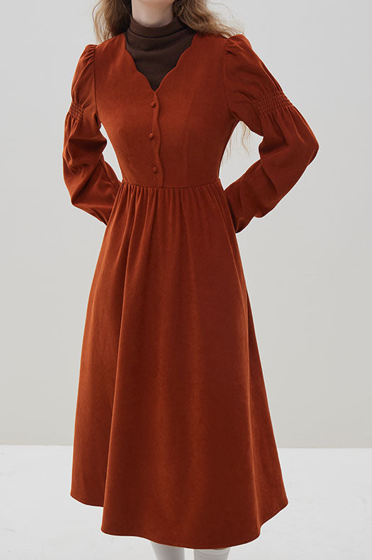 French Vintage Long Sleeved Dress C3633