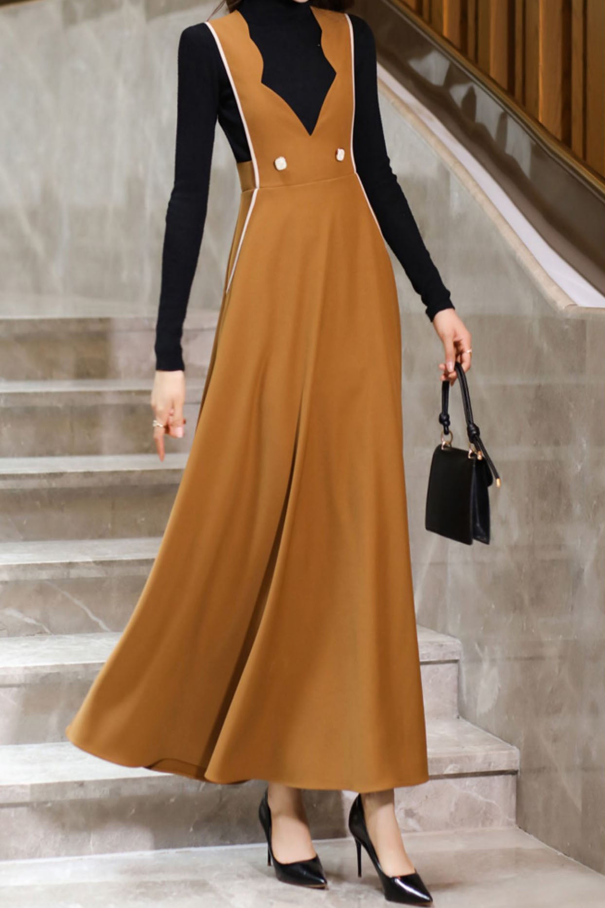 Women's Autumn Suspended Tank Top Dress C3639