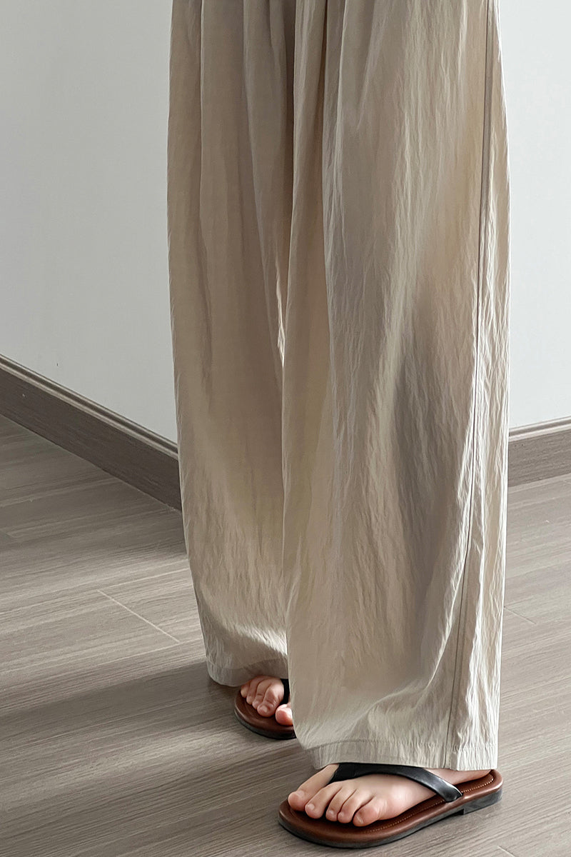 Lazy and loose fitting wide leg pants C3344