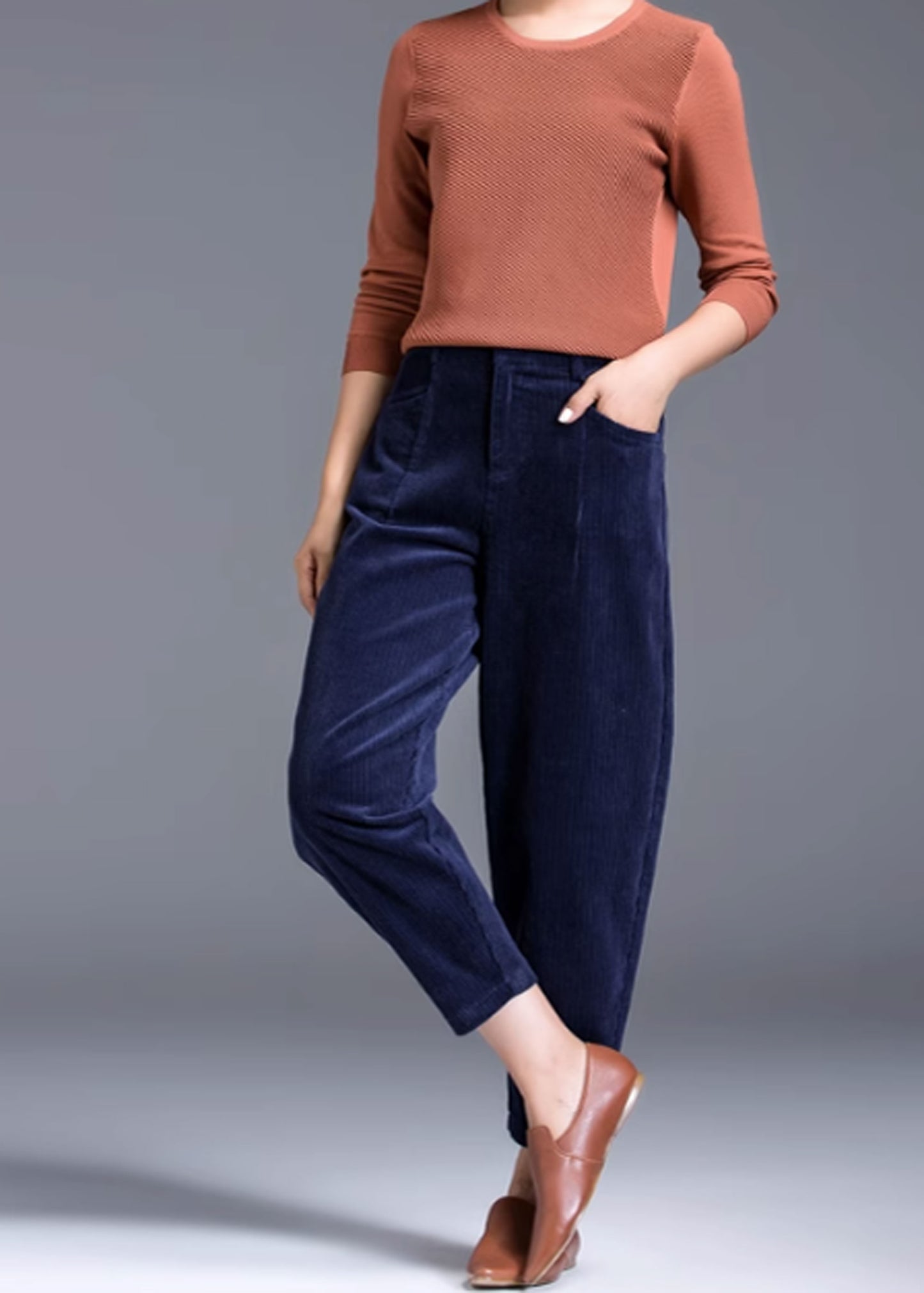 Slacks Corduroy Pants, Black Corduroy Pants C3513