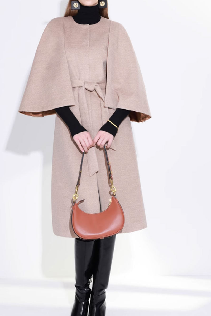 Long winter wool cape coat women C3664