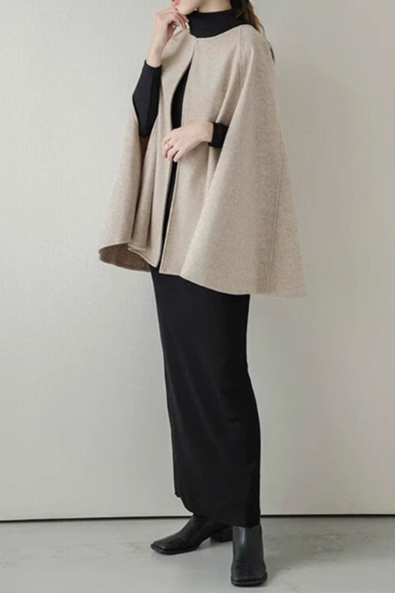 short wool cape coat winter wool cape coat C3669