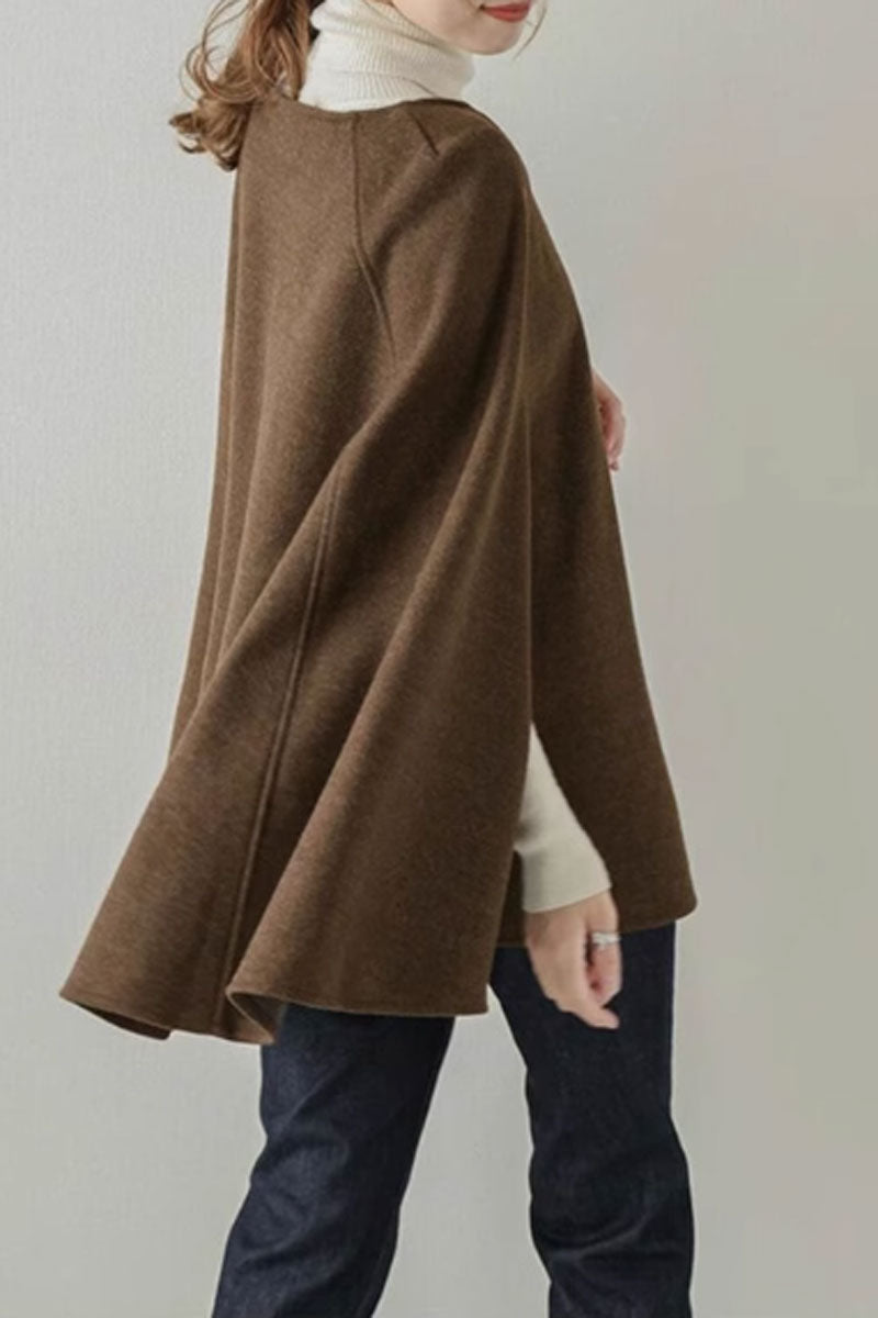 short wool cape coat winter wool cape coat C3669