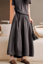 Load image into Gallery viewer, wide leg cotton pants with elastic waist  C3861
