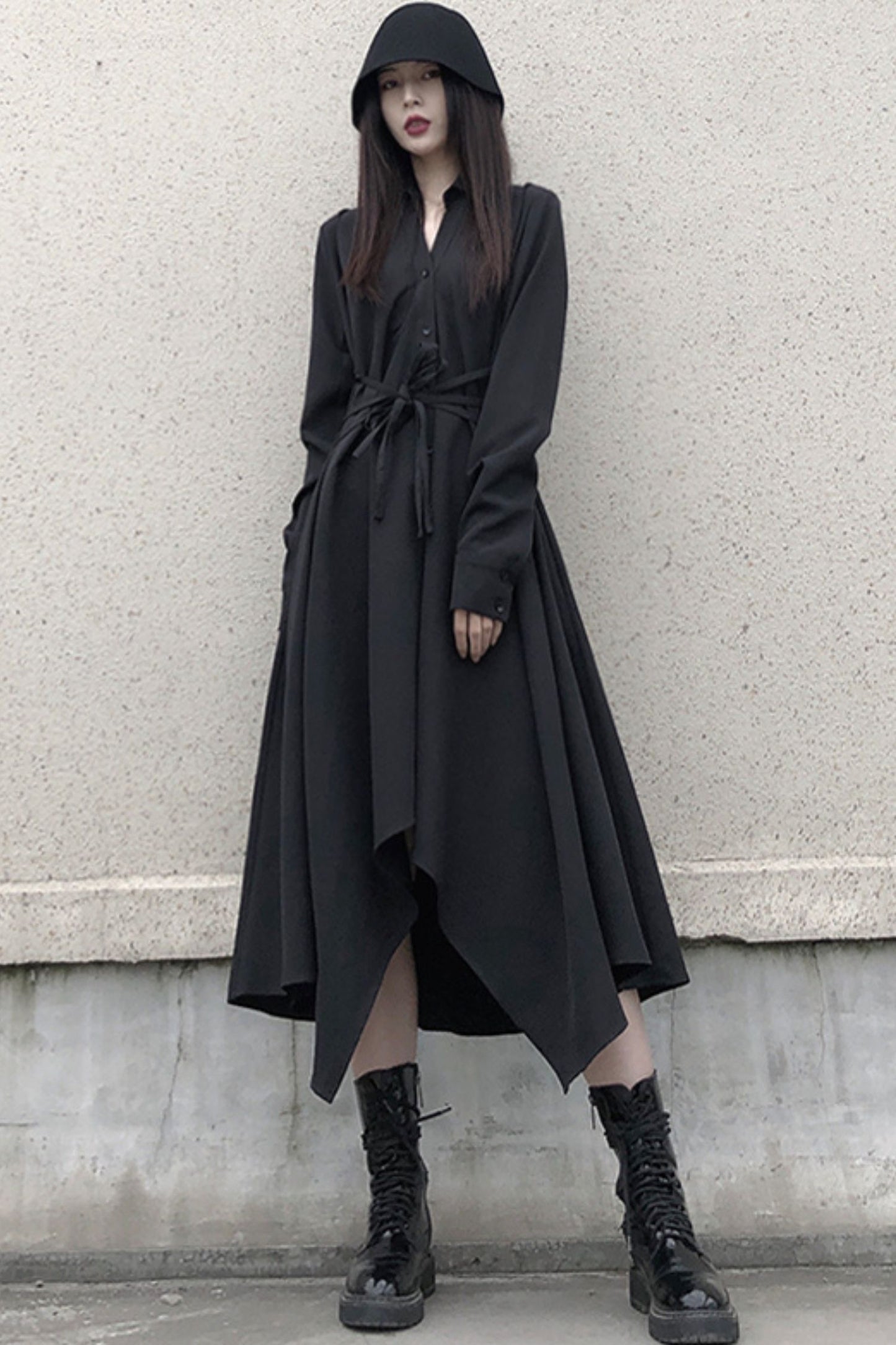 Long sleeves irregular spring dress women C3482