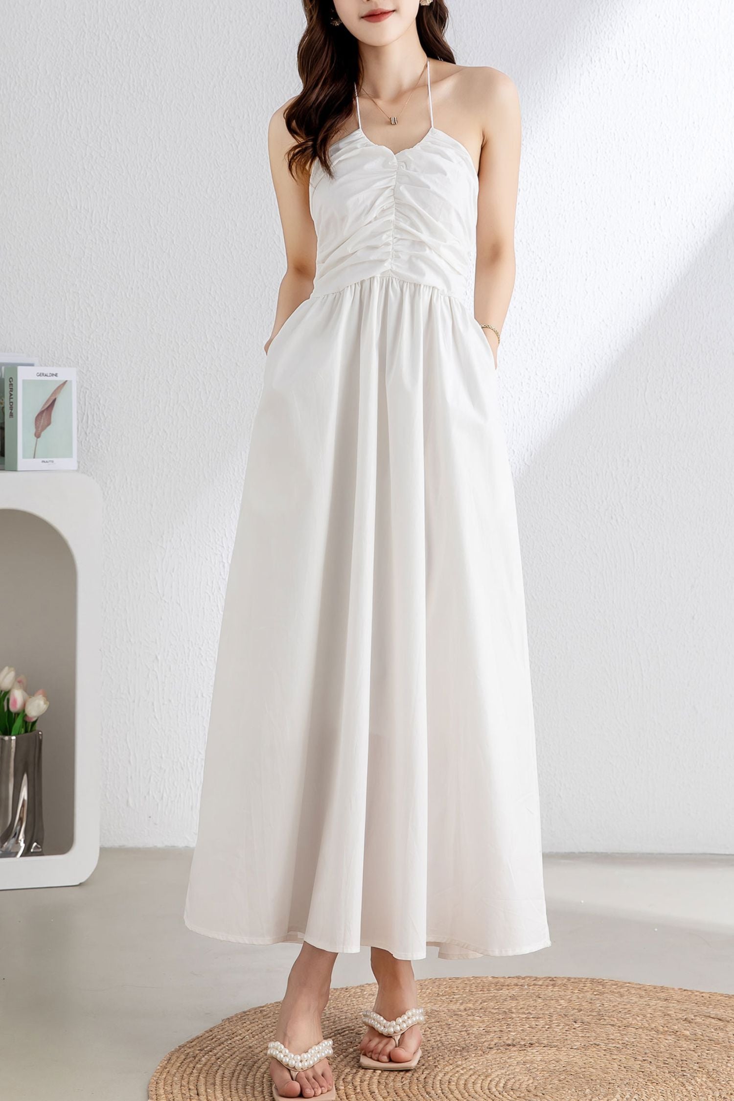 summer slip dress midi Women Sexy Satin Faux Silk Backless Slip Dress Summer Camisole Slim Midi Dresses