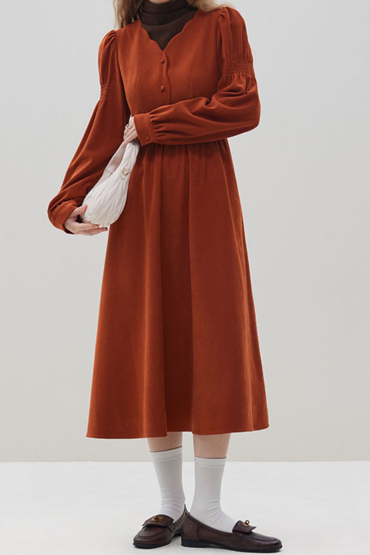 French Vintage Long Sleeved Dress C3633