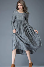 Load image into Gallery viewer, High waisted Linen Dress C808
