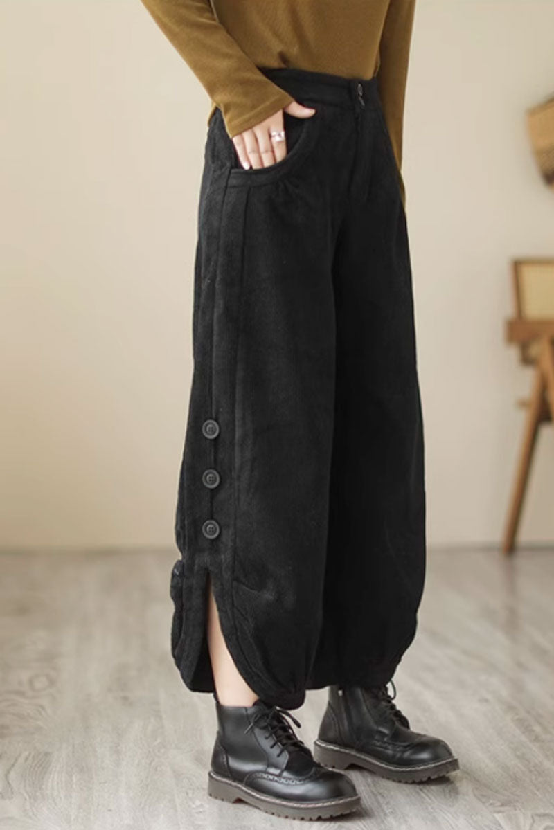 wide leg winter corduroy pants C3800
