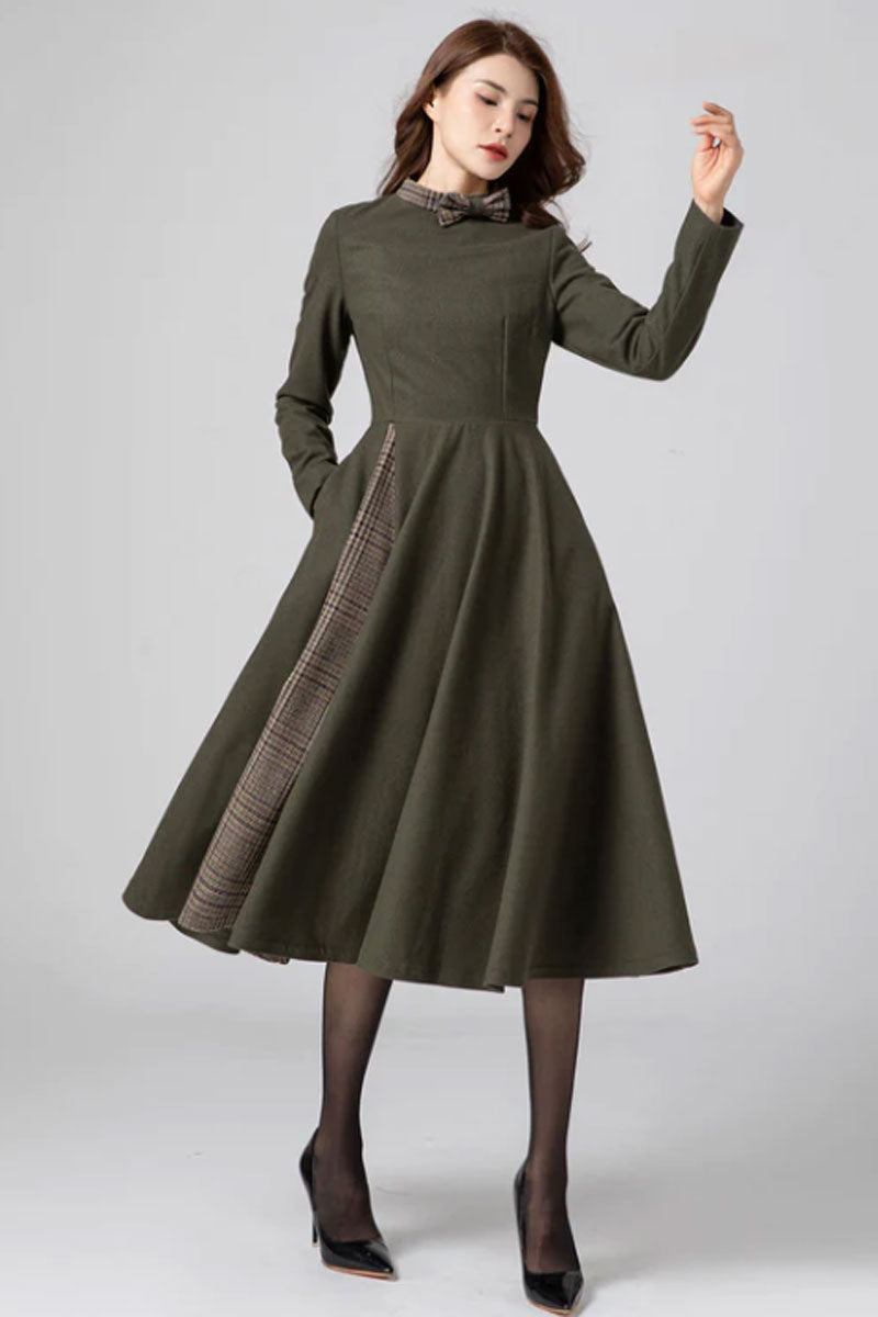 Midi Wedding Elegant Warm Winter Dresses C3580