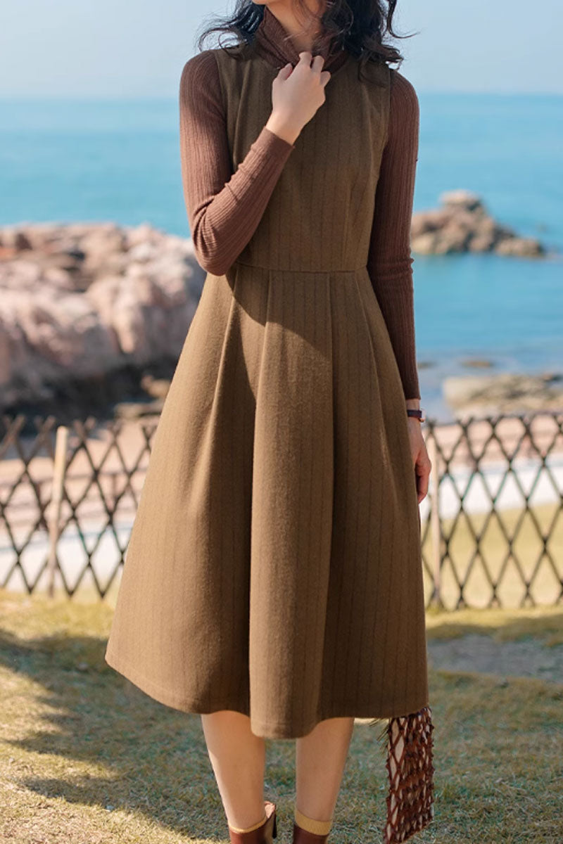 vintage sleeveless autumn/winter dress women  C3826