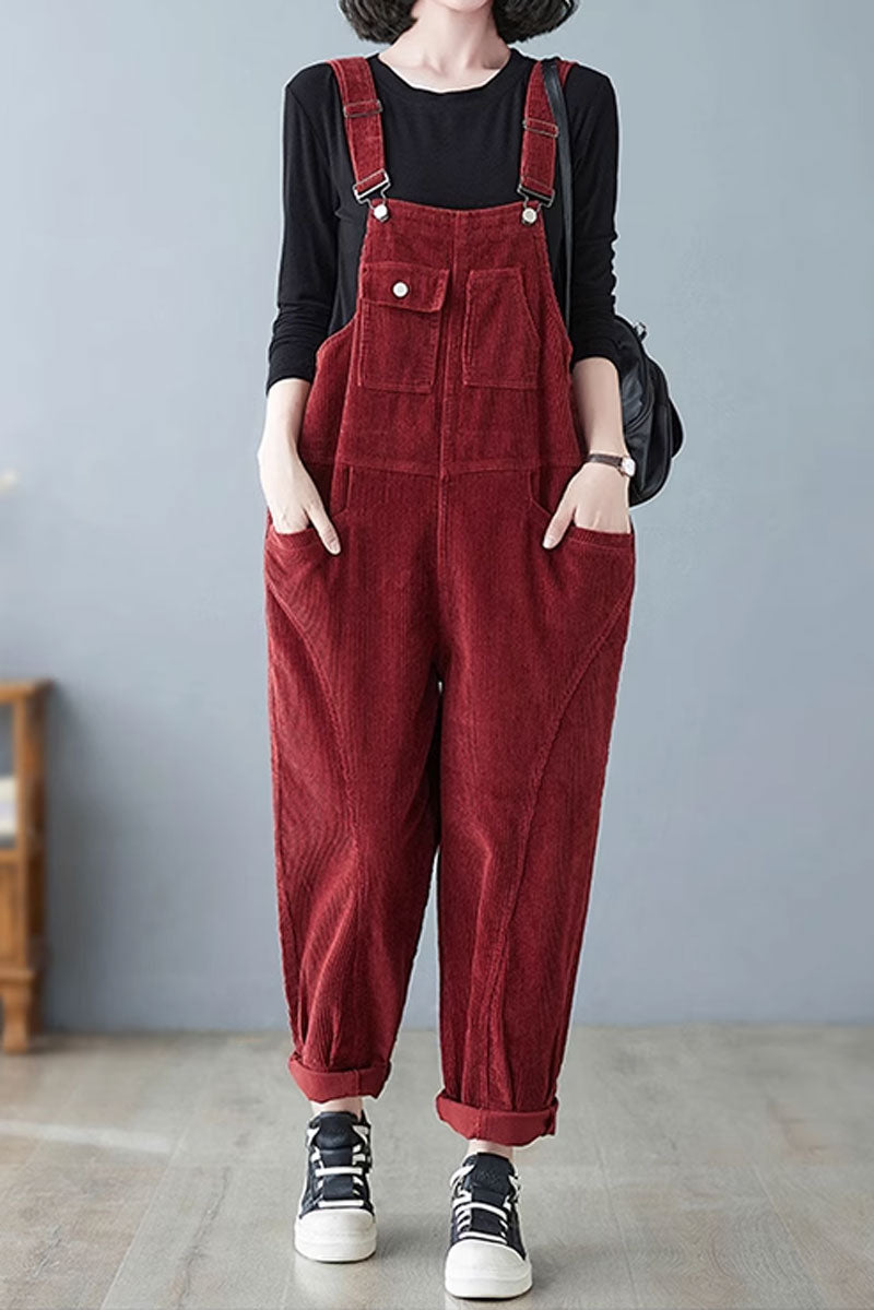 Winter Casual Jumpsuit, Baggy Overalls C3796
