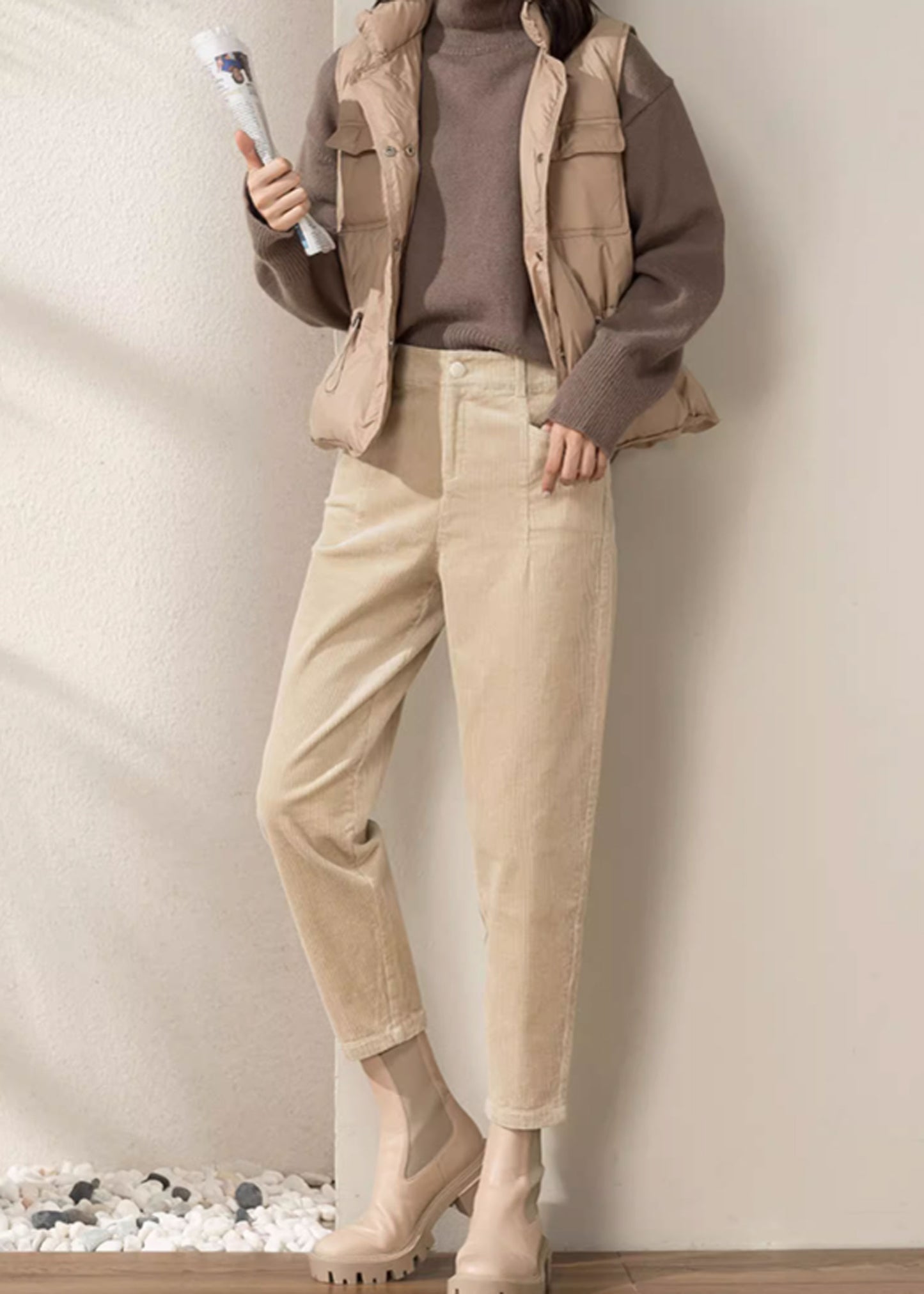 Women's Corduroy Pants, Autumn Pants, Womens Oversized Trousers C3510