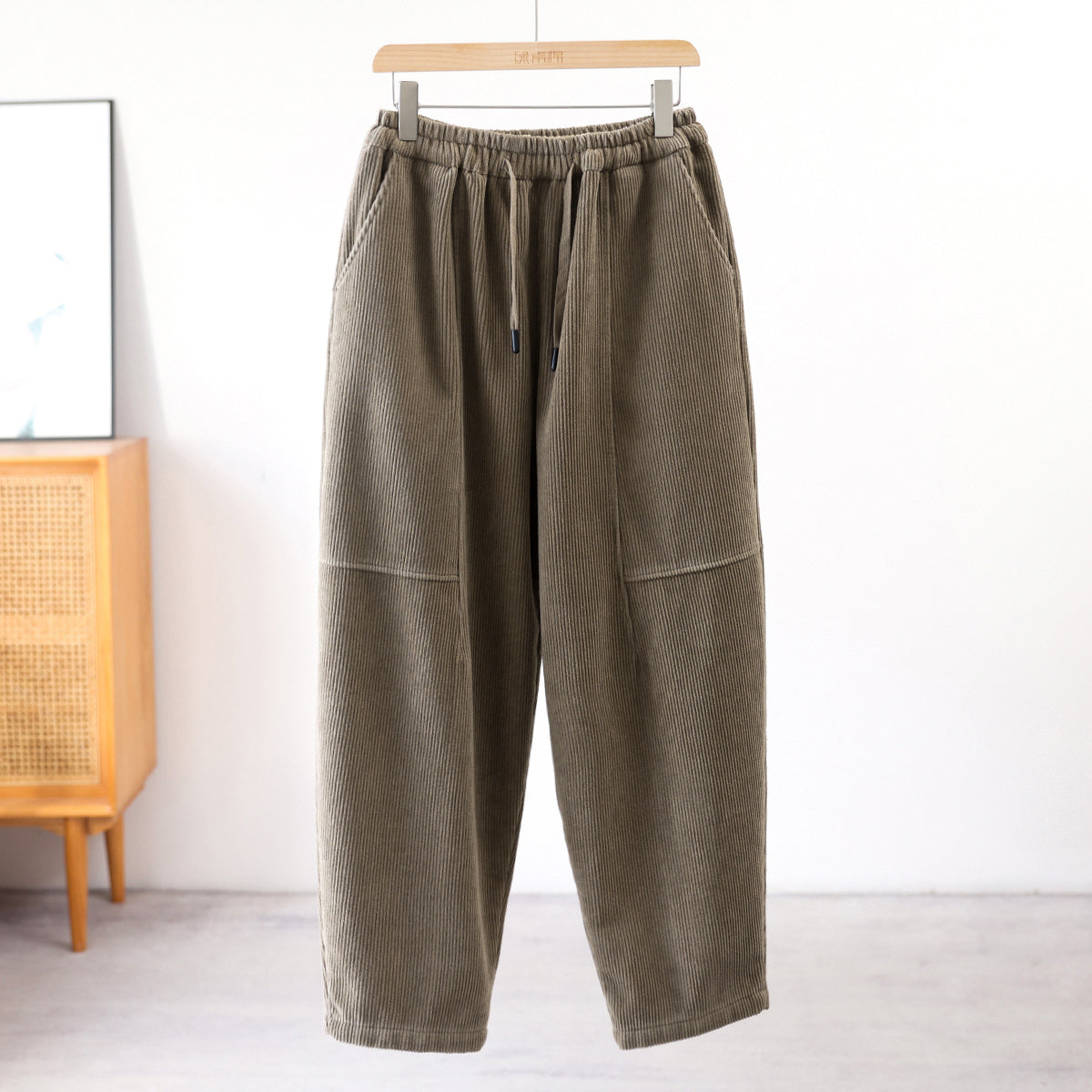 Loose fitting corduroy pants women TT5044