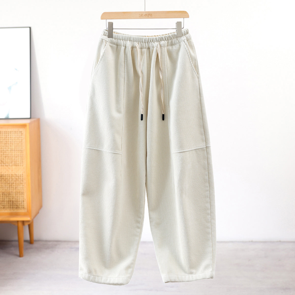 Loose fitting corduroy pants women TT5044